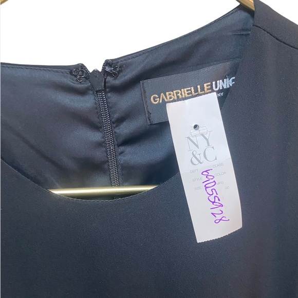 Gabrielle union for ny and co black and white peplum top - Picture 3 of 4